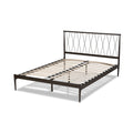 Baxton Studio Nano Modern and Contemporary Black Finished Metal Full Size Platform Bed