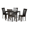 Baxton Studio Erion Modern And Contemporary Dark Brown Finished Wood 5Piece Dining Set