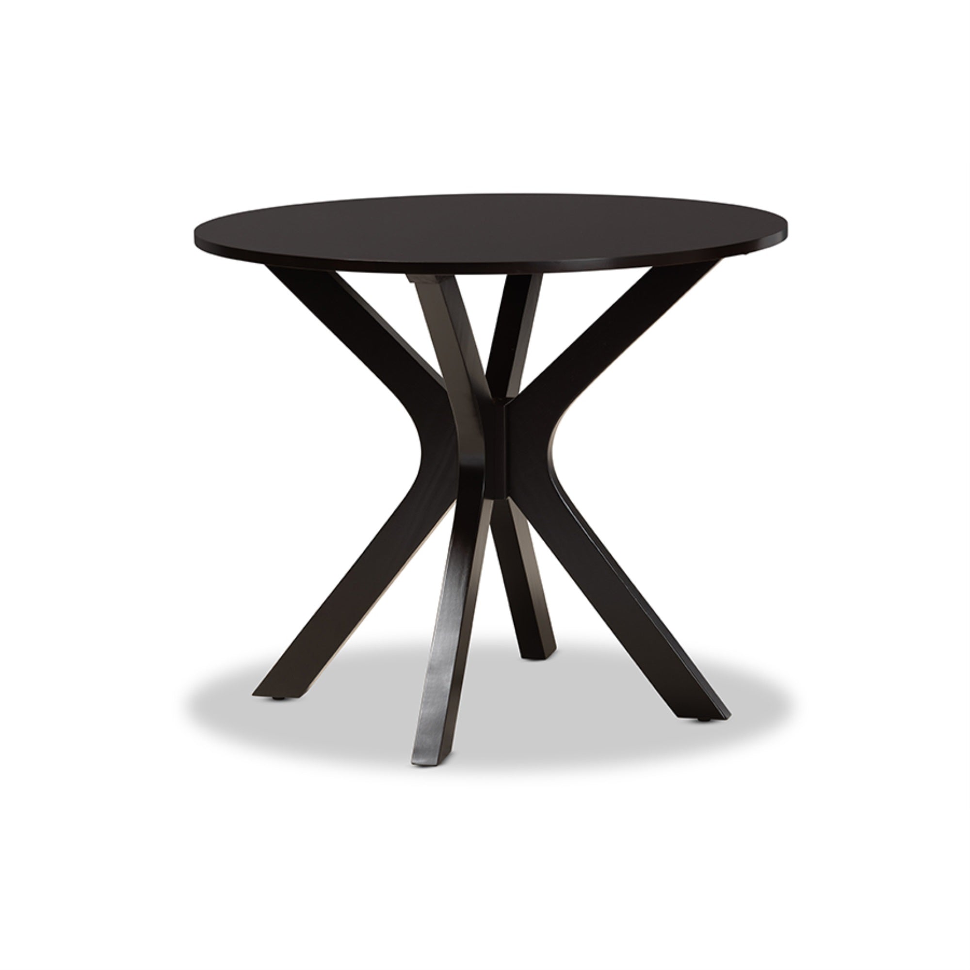 Baxton Studio Luise Modern and Contemporary Grey Fabric Upholstered and Dark Brown Finished Wood 5-Piece Dining Set