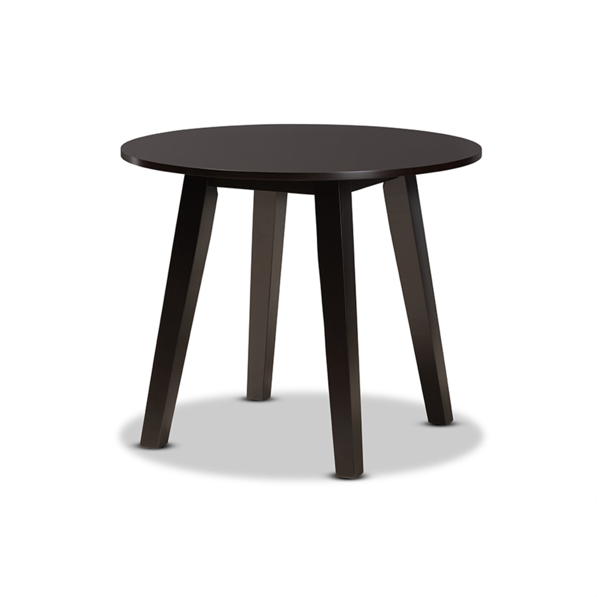 Baxton Studio Derya Modern Transitional Grey Fabric Upholstered and Dark Brown Finished Wood 5-Piece Dining Set