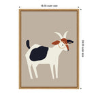 Sylvie Farm Goat Framed Canvas by Hannah Beisang