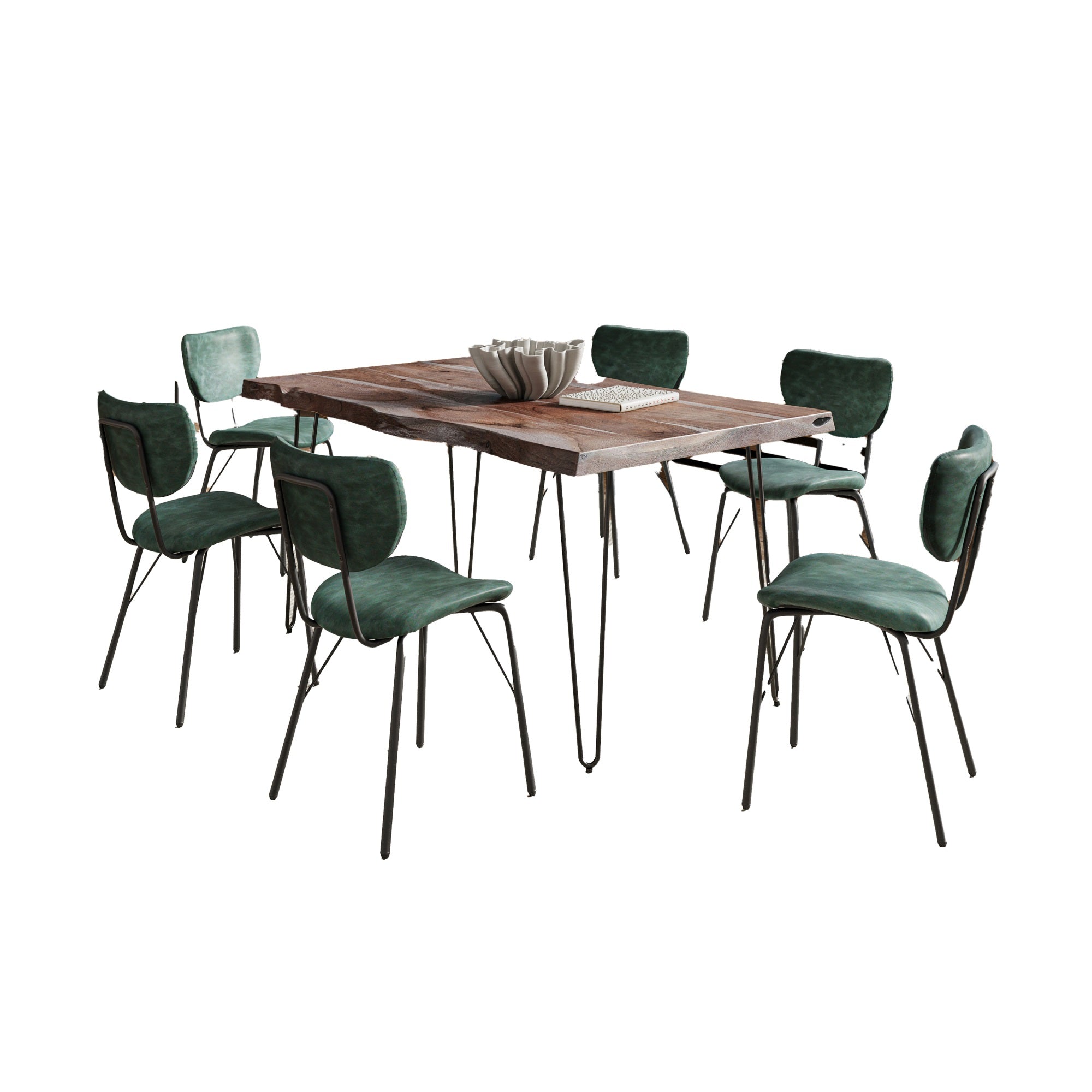 Nature's Edge 60'' Seven Piece Modern Dining Set