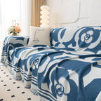 Chenille Sofa Cover Blanket, Couch Cover Blanket Throws for Couches Living Room Furniture Throw Covers