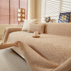 Textured Throw Blanket with 3D Dobby Weave, Minimalist Furniture Protector for Couch