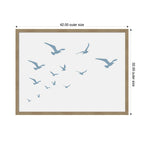 Seagulls White Background by Jolly and Dash Framed Wall Art Print