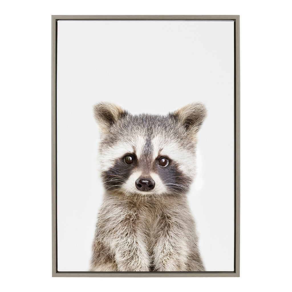 Sylvie Raccoon Framed Canvas by Amy Peterson Art Studio
