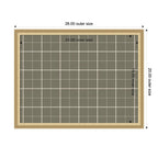 Framed Fabric Pinboard Sage Green Plaid Wall Organization