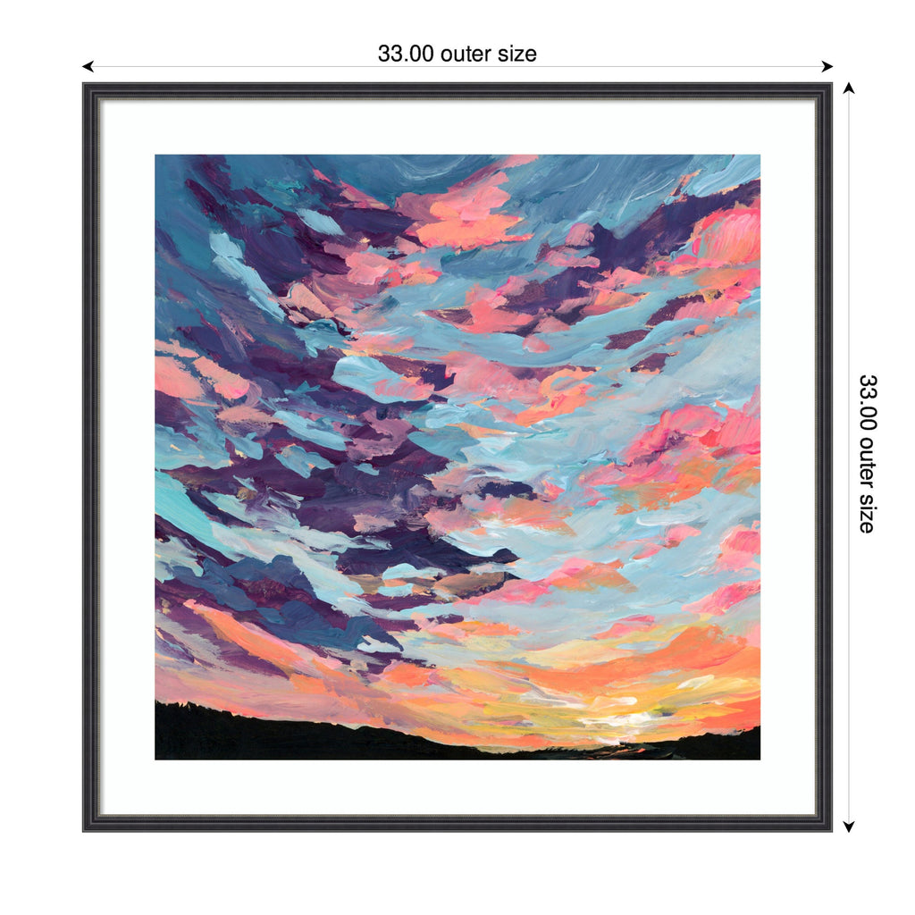 Framed Art Sunset Study by Emily Kenney