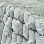 Bamboo-Style Sofa Towel, Faux Rabbit Fur Thickened Non-slip Seat Cushion Covers