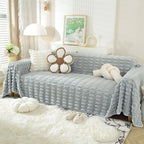 Fluffy Faux Fur Couch Cover Plush Sofa Throw, Warm & Stylish Sofa Protector