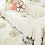 Fluffy Faux Fur Couch Cover Plush Sofa Throw, Warm & Stylish Sofa Protector