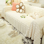 Fluffy Faux Fur Couch Cover Plush Sofa Throw, Warm & Stylish Sofa Protector