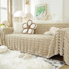 Fluffy Faux Fur Couch Cover Plush Sofa Throw, Warm & Stylish Sofa Protector