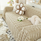 Fluffy Faux Fur Couch Cover Plush Sofa Throw, Warm & Stylish Sofa Protector