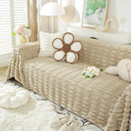 Fluffy Faux Fur Couch Cover Plush Sofa Throw, Warm & Stylish Sofa Protector