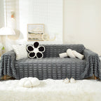 Fluffy Faux Fur Couch Cover Plush Sofa Throw, Warm & Stylish Sofa Protector