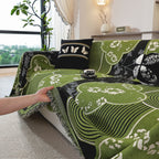 Modern Retro Sofa Throw - Decorative, Washable Chenille Blanket & Couch Protector