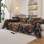 Modern Retro Sofa Throw - Decorative, Washable Chenille Blanket & Couch Protector