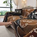 Modern Retro Sofa Throw - Decorative, Washable Chenille Blanket & Couch Protector