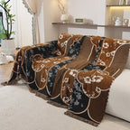 Modern Retro Sofa Throw - Decorative, Washable Chenille Blanket & Couch Protector