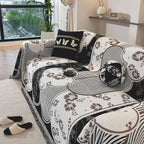 Modern Retro Sofa Throw - Decorative, Washable Chenille Blanket & Couch Protector