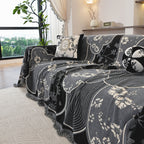 Modern Retro Sofa Throw - Decorative, Washable Chenille Blanket & Couch Protector