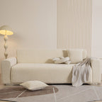 3D Jacquard Leaf Pattern Couch Slipcover, High Stretch Washable Textured Sofa Cover