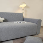 3D Jacquard Leaf Pattern Couch Slipcover, High Stretch Washable Textured Sofa Cover