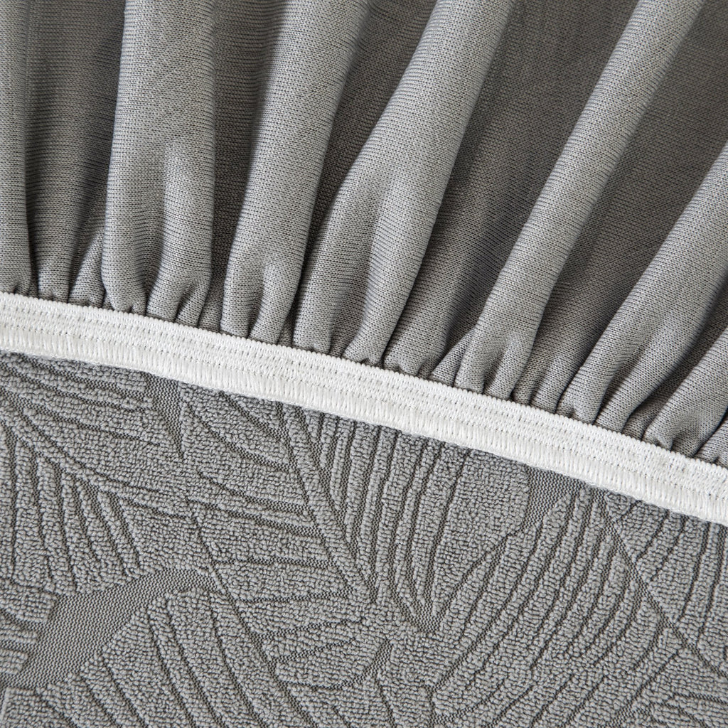 3D Jacquard Leaf Pattern Couch Slipcover, High Stretch Washable Textured Sofa Cover