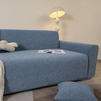 3D Jacquard Leaf Pattern Couch Slipcover, High Stretch Washable Textured Sofa Cover