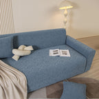 3D Jacquard Leaf Pattern Couch Slipcover, High Stretch Washable Textured Sofa Cover