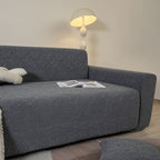 3D Jacquard Leaf Pattern Couch Slipcover, High Stretch Washable Textured Sofa Cover