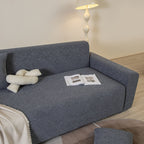 3D Jacquard Leaf Pattern Couch Slipcover, High Stretch Washable Textured Sofa Cover