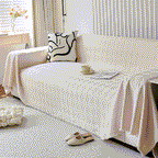 Textured Chenille Sofa Cover Throw, Soft Washable Couch Blanket Protector for Pets
