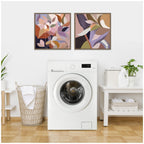 Sylvie Azure Leaves and Stems Framed Canvas Art Set by Inkheart Designs
