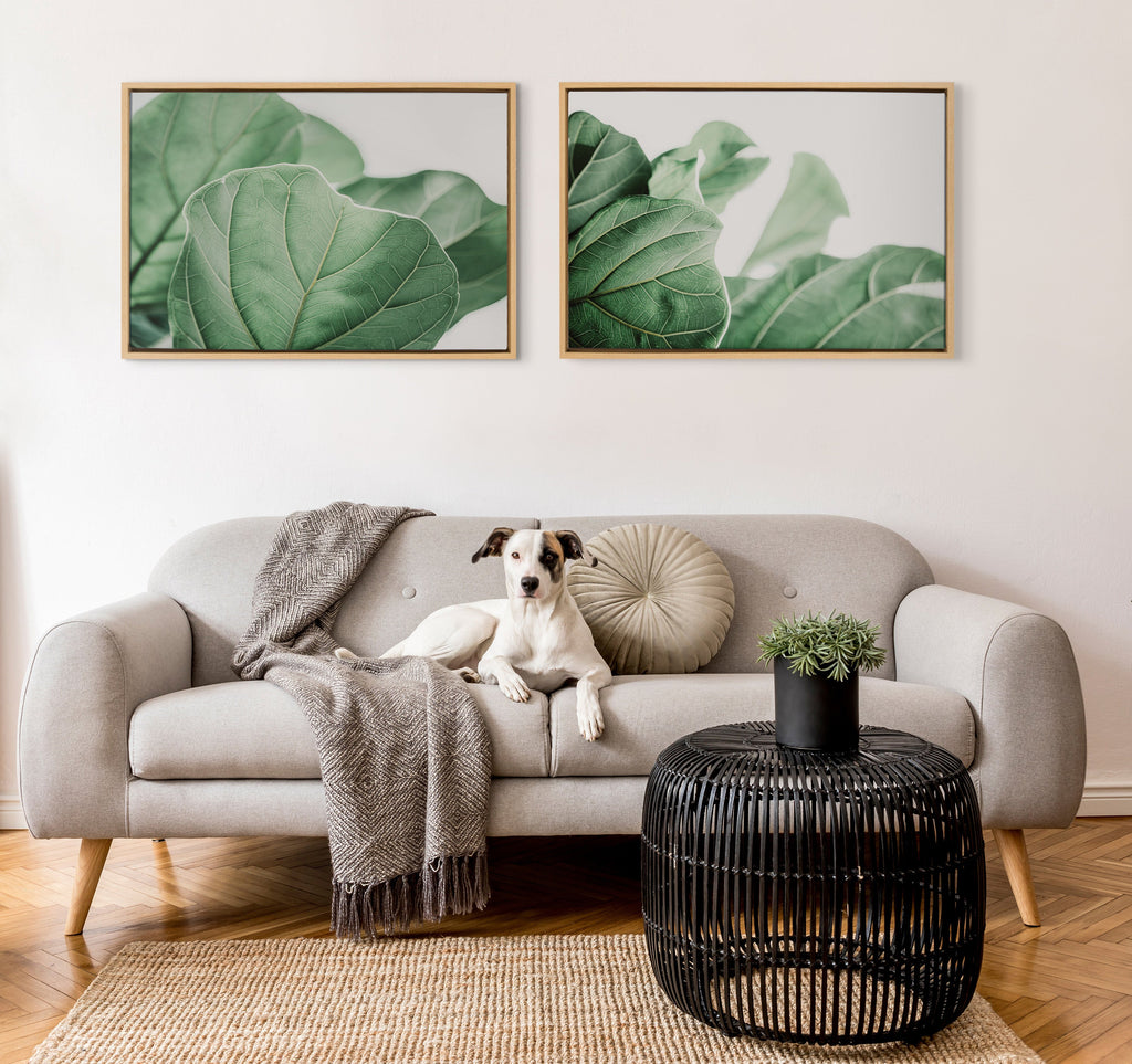 Sylvie Plant Study 7 Framed Canvas by Alicia Abla