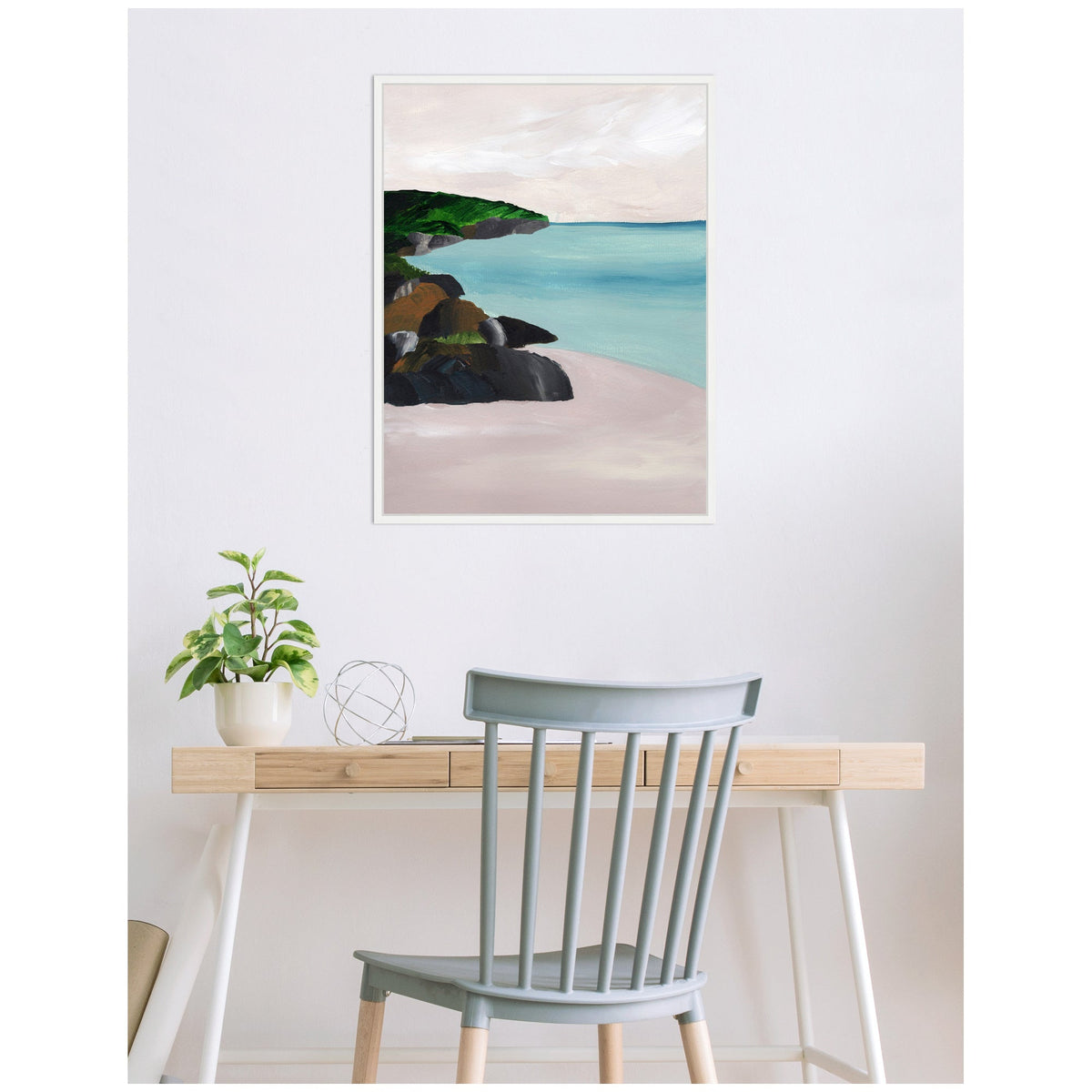 Sylvie Seascape Framed Canvas by Nikita Jariwala