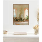 Lazy Elephant Sitting in His Room by Michael Schauer Framed Canvas Wall Art Print