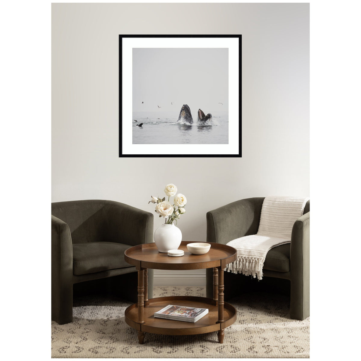 Humpback Whales No. 2 by Laura Evans Framed Wall Art Print
