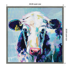 Sylvie 608 Cow Framed Canvas by Rachel Christopoulos