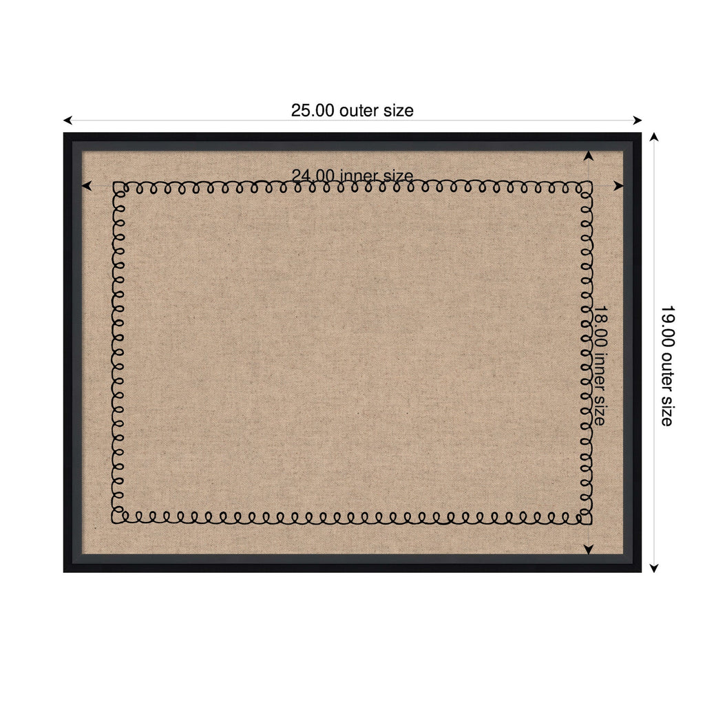 Pinboard Black Scallop Print
