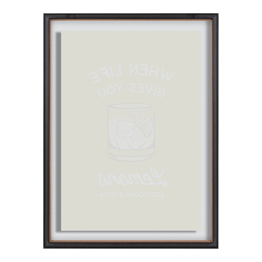 Blake When Life Gives You Lemons Yellow Framed Printed Glass by The Creative Bunch Studio