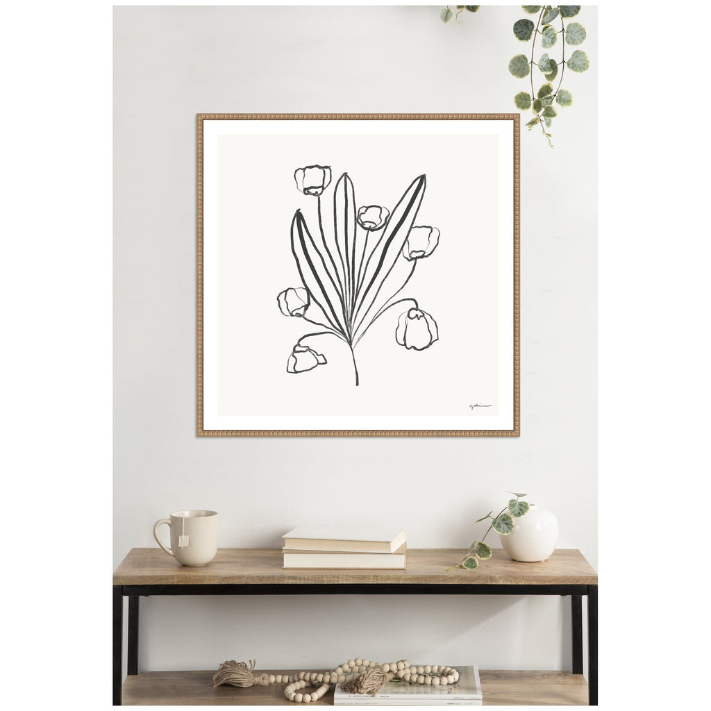 Floral Bouquet by Gabrielly Guedes Framed Canvas Wall Art Print