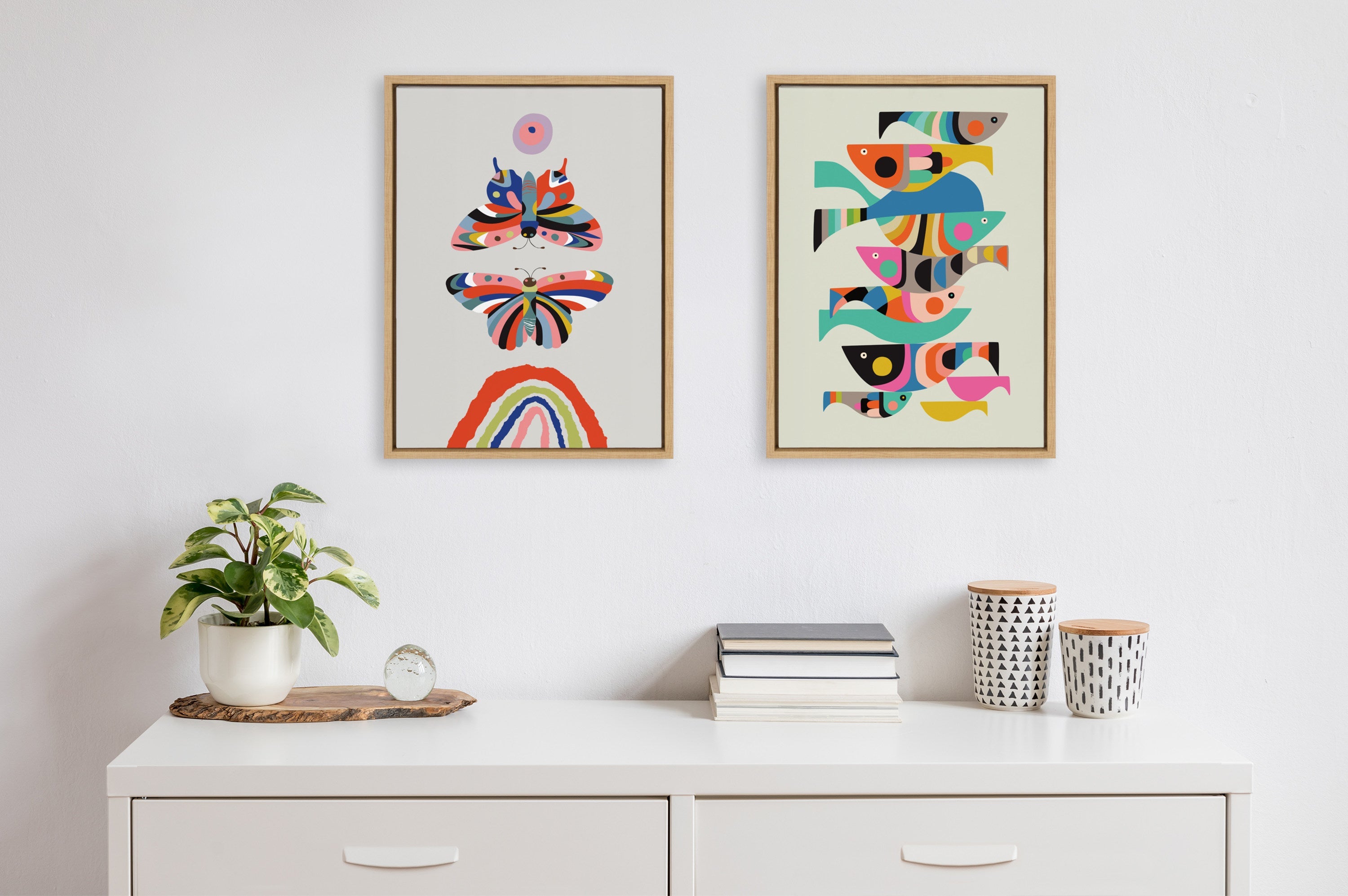 Sylvie Butterflies Framed Canvas by Rachel Lee of My Dream Wall