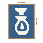 Sylvie Ceramic Blue Beige 1 Framed Canvas by Rocket Jack