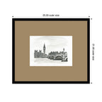Postcard London by Teju Reval Framed Wall Art Print Matted
