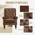 Modern Accent Armchair With Sturdy Wood Legs