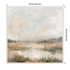 Neutral Abstract Landscape by The Creative Bunch Studio Framed Canvas Wall Art Print
