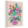 Sylvie Abstract Floral Vase Framed Canvas by Rachel Lee