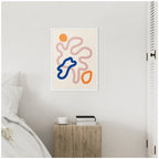 Sylvie Abstract Line Art Print 1 Framed Canvas by July Art Prints